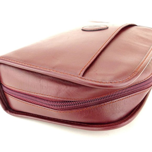 Authentic Cartier Clutch Bag Mast Line Bordeaux Gold Women Men - Picture 3 of 8